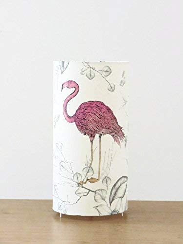 lampe tube motif flamant rose Luminaire original déco chambre idee cadeau anniversaire naissance lampe chevet cadeau crémaillère lampe a poser flamingo exotique tropical