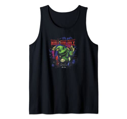 Camiseta Nightmare Before Christmas Oogie Boogie Roll The Dice sin mangas de algodón