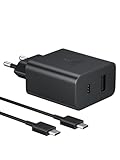 [Compatibilité exceptionnelle, un seul chargeur pour tous vos appareils] Doté d'un port USB-C et d'un port USB-A, il est parfaitement compatible avec la grande majorité des appareils du marché. Que ce soit toute la gamme iPhone, les téléphones Android (Samsung Galaxy/Google Pixel), les ordinateurs portables MacBook et Windows, les iPad et les tablettes Android, ou même les AirPods et les consoles de jeux Switch, un seul chargeur suffit.