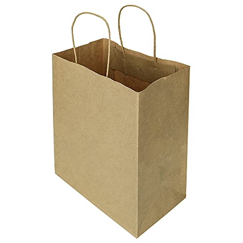 Bagmad B300-120 Sturdy 8X4.75X10 Inch 100 Pack Medium Thick Paper Bags With Handles Bulk, Bagmad Brown Kraft Bags thumb #3
