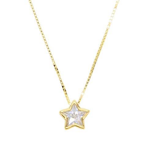 Collier Solitaire argent massif 925 et pendentif zircone cœur doré ras-de-cou