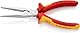 KNIPEX Flachrundzange mit Schneide, verchromt, 200 mm, Chrom-Vanadium Stahl, VDE, formstabil bei Verwindung durch elastische Spitze, 26 16 200