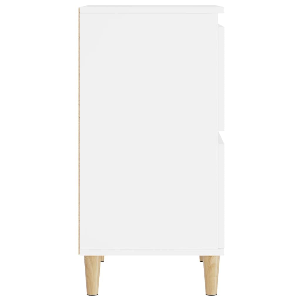 vidaXL Sideboard, Kommode mit viel Stauraum, Highboard Wohnzimmerschrank mit Türen, Schrank Anrichte Beistellschrank, Weiß Holzwerkstoff