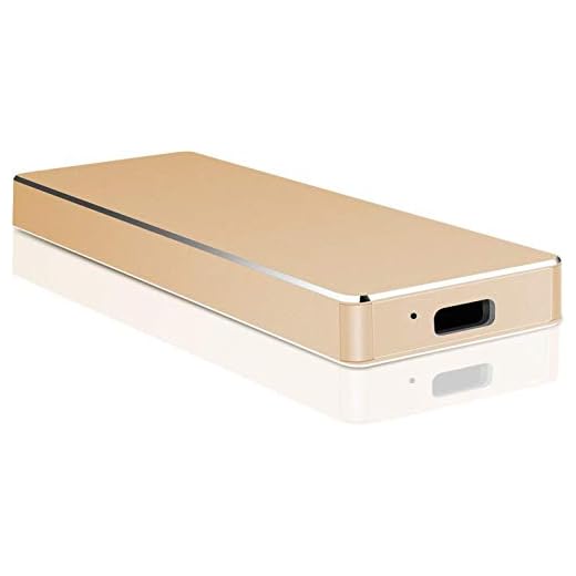 Disco duro externo de 2 TB de alta velocidad USB 3.1 de disco duro externo para Mac PC, portátil (2 TB dorado)