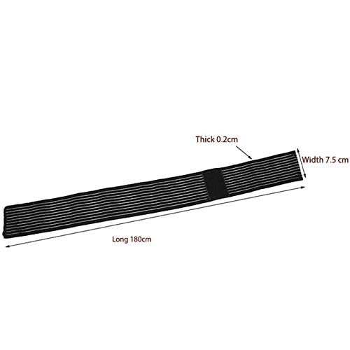Image of FITPUT 2PCS Extra Long Elastic Knee Wrap for Men & Women | Adjustable Compression Bandage Brace for Legs, Sprain Support, Stabilising Ligaments & Joint Comfort | Black Elastic Knee Support (Pack of 2)