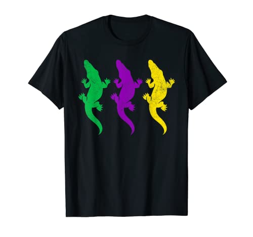 Divertido Mardi Gras Cocodrilo Festival Ropa, Hombres Niños Camiseta