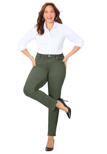 Catherines Women's Plus Size Sateen Stretch Pant
