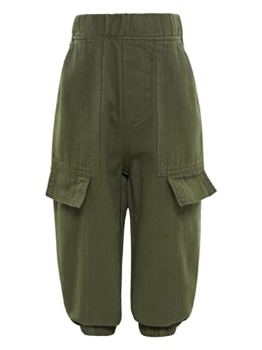 iiniim Boys Kids Joggers Cargo Pants Elastic Waist Jogging Casual Pants Trousers with Multi Pocket - Main Image