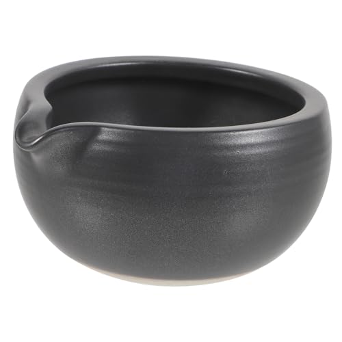 Homoyoyo 抹茶茶碗 注ぎ口付き 伝統茶道用 セラミック製 滑らか仕上げ 茶会 家 オフィス用 に