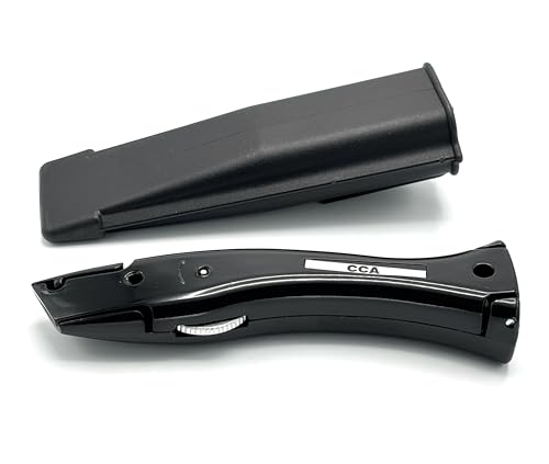 CCA Black Carpet Cutter Tool with Black Holder for Pro and DIY Installers