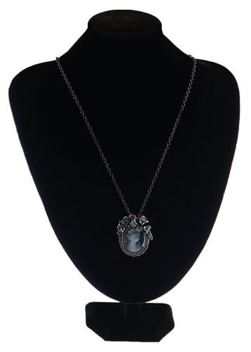 Image of Alilang Vintage Inspired Crystal Rhinestones Victorian Lady Cameo Pendant Necklace Maiden Flower Ribbon Bow Brooch Pin