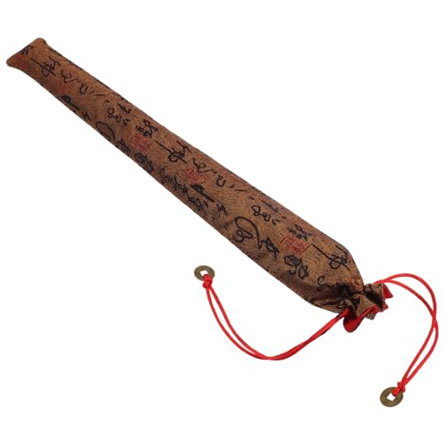 OFFIGAM Funda para Abanico Plegable de Boda Bordado de Filigrana Dorada, Fácil de Guardar y Transportar, Bolsa Decorativa Adecuado para Bodas