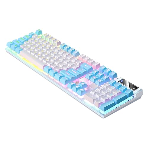 Lovskoo Gaming Keyboard Cool RGB Backlit Keyboard USB Wired...