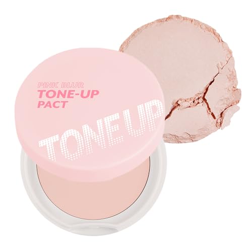 I'M MEME Compact - Tone-up Pact | Korean Pressed Setting Powder for Pink Blur Effect, with Calamine, Makeup Powder, Translucent Compact, Finishing Powder, Oil Control Face, Teen Girl Gifts, 0.35 Oz