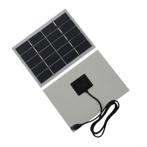 Hosrivae 3W Solar Panel Charger 5V USB Output for Outdoor Garden Lights and Mobile Phones, Portable Polycrystalline Silicon for battery Maintainer with 1.5M Cable, Lightweight 170x130mm for Camping - Image 2