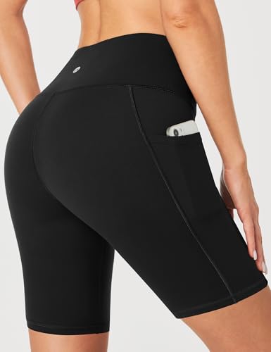 Heathyoga 8" Biker Shorts Women with 3 Pockets Tummy Control Workout Shorts Women Atheltic Spandex Shorts for Yoga Gym2