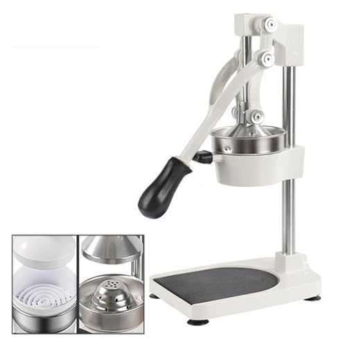 Exprimidor de Cítricos Profesional, Exprimidor manual de cítricos - for zumo de limón y naranja - Apto for restaurantes, supermercados y fruterías(D: White; two molds)