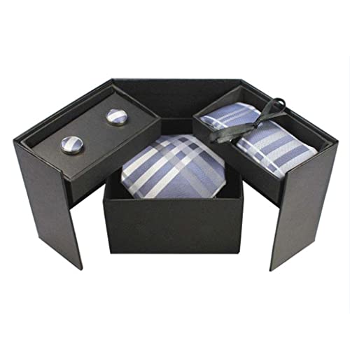 Corbatas tejidas para hombre con set y caja de regalo