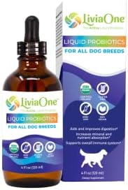 LiviaOne BioLifePet Liquid Probiotics for Dogs, Organic Dog Probiotic Supplements, Puppy and Dog Pet Probiotics, 4 Fl Oz (Pack of 1)