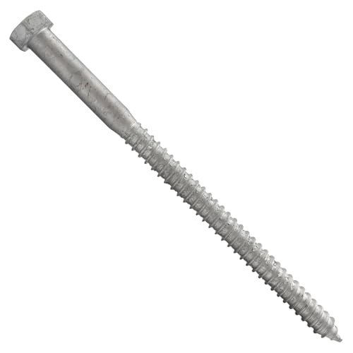 Conquest 1/2"-6 x 8 Lag Bolts, Hot Dip Galvanized, Coarse Threads Hex Head, Corrosion-Resistant for Outdoor, Wood, and Structural Projects (10 Pack)