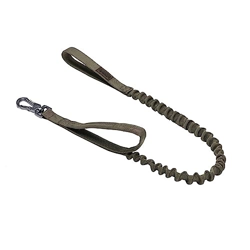 EXCELLENT ELITE SPANKER Guinzaglio militare elastico per cani con 2 maniglie imbottite per cani di taglia media e piccola(RGN)