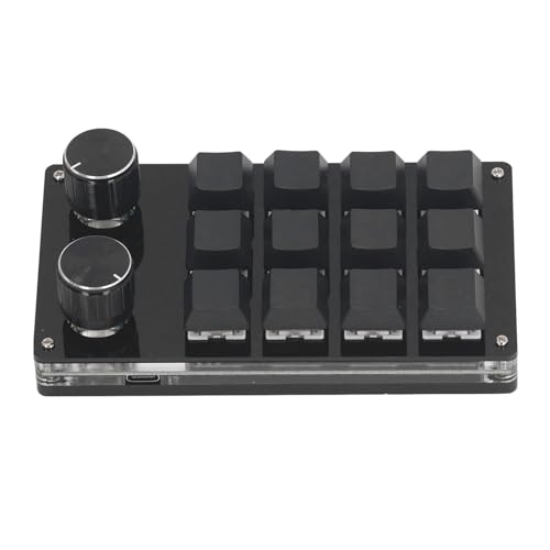 Teclado Mecânico para Jogos, 12 Teclas, 2 Botões, Programável, Com Fio, Interruptor Vermelho para, L