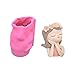 Naysku Silicone Flower Pot Mold, 3D Girl Head Flower Pot Mould, Silicone Flower Planter Mould, Concrete Clay DIY Resin Craft Molds Garden Decor for Flowerpot Soap Cake