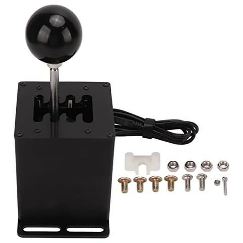 aqxreight Racing Game Gear Shifter,8 Speed PC USB Simulation Game H Gear Shifter Micro Switch Sensor Compatible with G29 G27 GT Racing Games Cover