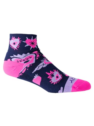 Image of Terry Cycling Air Stream Bike Socks for Women Sports Running & Cycling Mesh Ventilated Breathable Athletic Crew Ankle Sock
