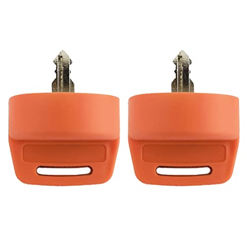 DVPARTS 2X Ignition Switch Key Cover Compatible with Polaris General Ranger Sportsman Quad RZR 570 800 900 XP1000 Yamaha G9 G14 G16 G22 G29 Golf Cart Key (Orange)