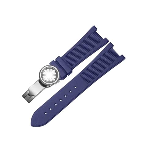 [LOKLNEYK] 25mm*13mm����C���^�t�F�[�X�V���J�Q���x���g�ɓK������Patek Philippe 5711 5712g Nautilus(Blue-silver)