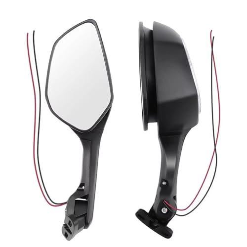 Accesorios para motocicletas espejo retrovisor con luz LED de señal giro universales