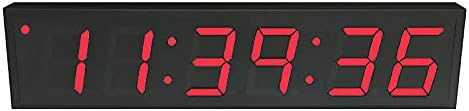 TimeMachines Precision Digital PoE Multicolor RGB Clock, 4" x 6 Digits, Black Case