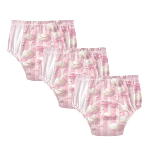Coikll Baseball Bow Toddler Training Underwear Waterproof Baby Pee Pants -4T