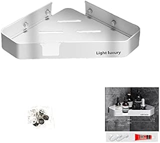 Shower Shelf, Assorted Shower Shelf without Hole, Shower Basket, for Kitchen and Shower Storage, Shower Shelf without Drilling (Silver Triangular Thelf Tray) (als58)
