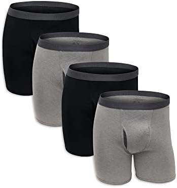 Fruit of the Loom Men's Premium Tag-free Cotton Underwear (Regular & Big Man) Boxer Briefs (pack of 4)