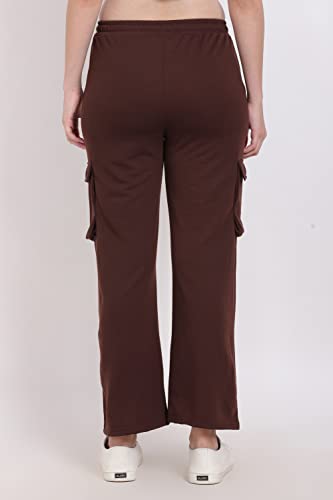 Image of Women's Cotton Fabric Stylish Cargo Pocket Lower /Sweatpants