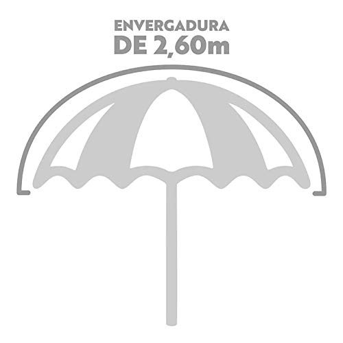 Kit Guarda Sol Alumínio Articulado 2,60 Metros + Base - Mor