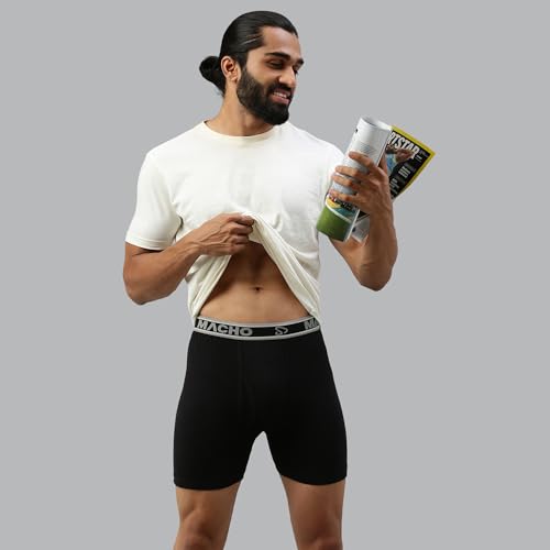 Image of sporto Men's Trunk | 100% Combed Cotton | Outer Elastic Comfort Fit Underwear | Soft Hand Feel | No Marks Waistband | Everyday Innerwear | Color May Vary (Pack of 2)