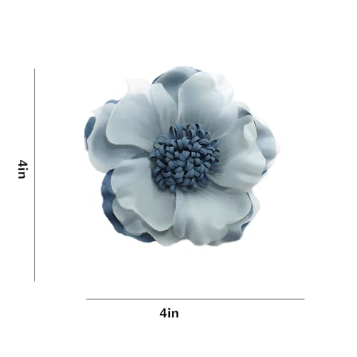 Image of Large Red Rose Flower Brooches Pins for Women Dainty Satin Fabric Brooches Big Camellia Flower Brooch Wedding Party Clothing Pin Accessory Jewelry