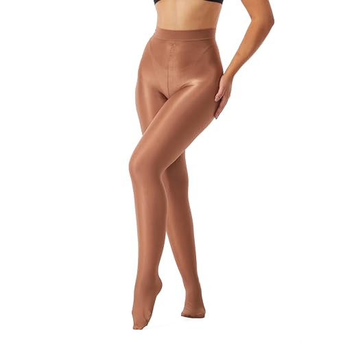 Image of Frola Shaping Tights for Women 70D Shimmery Pantyhose for Dance Ballet Glitter Socks