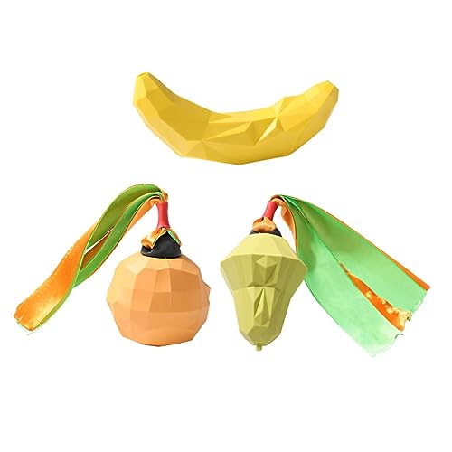 Parliky 3個 犬のきしむ歯ブラシのおもちゃ タフな犬のおもちゃ 噛む人 犬のきしむおもちゃ ペットのおもちゃ 子犬 犬の 織り目加工 小さい ゴム