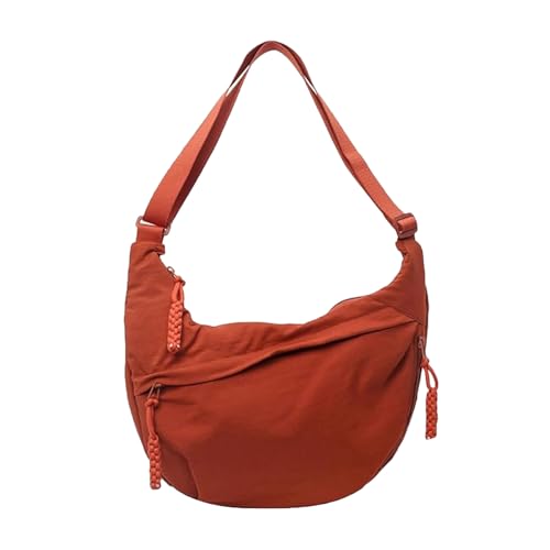 Quantifyn/Corelration Bag, Women's Fashion Plain Color Nylon Crossbody Hobo Bags, Lightweight Crescent Bags