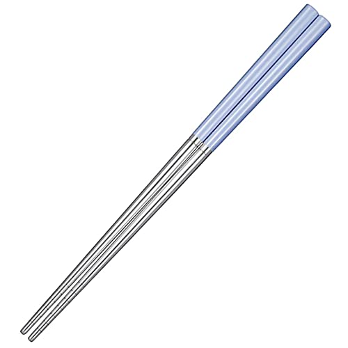 Image of Epsilon Stainless Steel Blue Color Chopsticks, Reusable Chopsticks 304 Stainless Steel Chopsticks Lightweight Metal Pair Chopsticks Dishwasher Safe for Rice and Noodles(Blue Pair of 1)