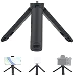 UTEBIT Extendable Mini Camera Tripod 2-Level Height Adjustable Universal Small Table Tripod with 1/4 Inch Screw Lightweight Foldable Compact Tabletop Stand for Video Photography Live Streaming