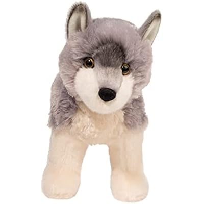 Douglas Ashes Wolf Plush Stuffed Animal - 8-Inch Long