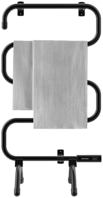 Cecotec Radiateur Sèche-serviettes Électrique à Basse Consommation ReadyWarm 5000 Towel Black. 100 W, Indicateur Lumineux, Systèmes de Sécurité, Montage au Sol ou au Mur, Idéal pour Salles de Bain.