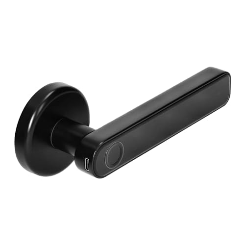 Miratic Klamka Szyfrowa z Klawiaturą - Inteligentny Zamek do Drzwi - Bluetooth 5.0/Kod/Odcisk palca Aplikacja Tuya Smart Zasilanie 4 baterie AAA Grubość drzwi:42-54mm IP20 Kolor Czarny