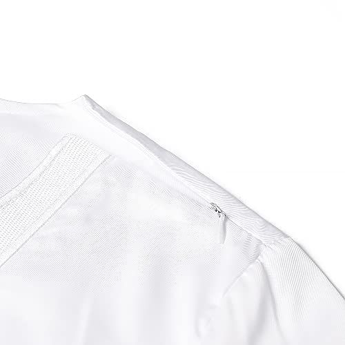 HD Men's African Clothes Embroidery Dashiki Long Sleeves All White Shirt and Pants Set4