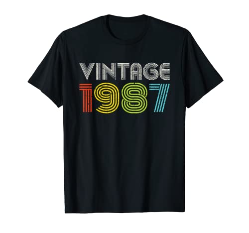 36th Birthday Gifts Idea Vintage 1987 Men Women 36 Years Old T-Shirt